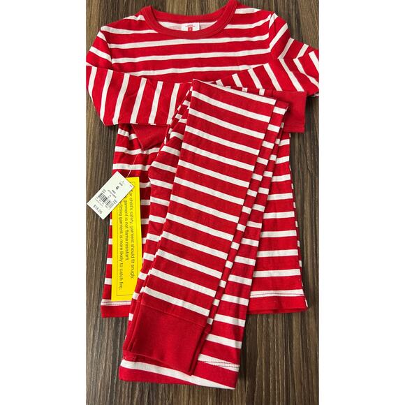 NWT Boys Target Red Striped Pajama Set - Size 6 - Picture 1 of 1